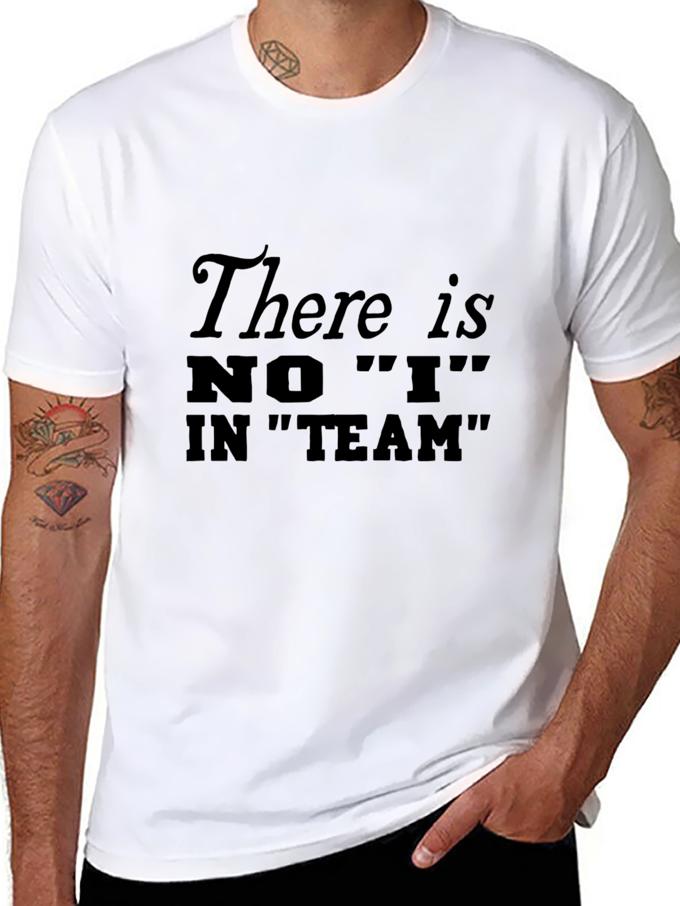 There is NO I in Team Mens Black T-Shirt