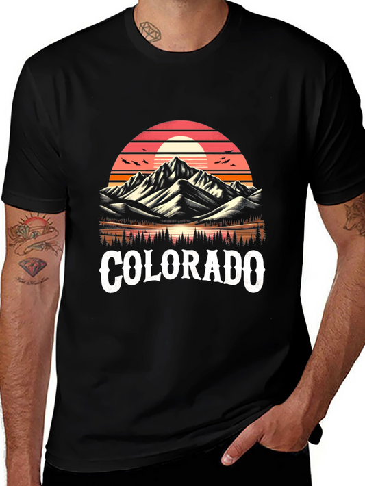 Colorado Mountains Retro Graphic T-Shirt