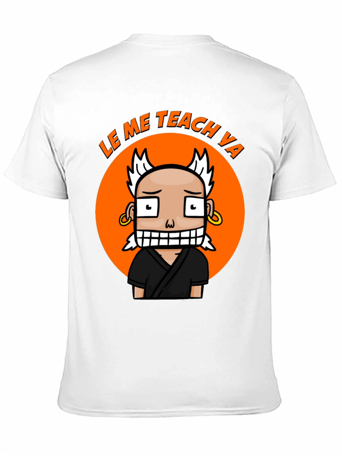 Funny Cartoon Teach Ya Black T-Shirt