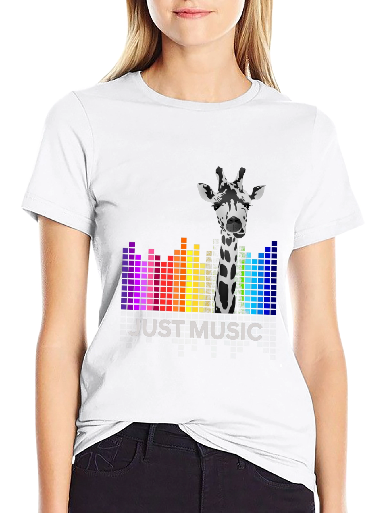 Just Music Giraffe Tee - Stylish Graphic T-Shirt