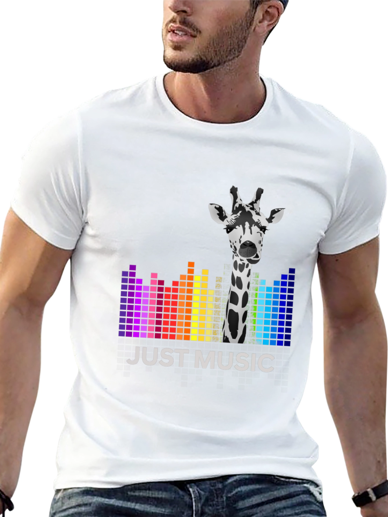 Just Music Giraffe Tee - Stylish Graphic T-Shirt