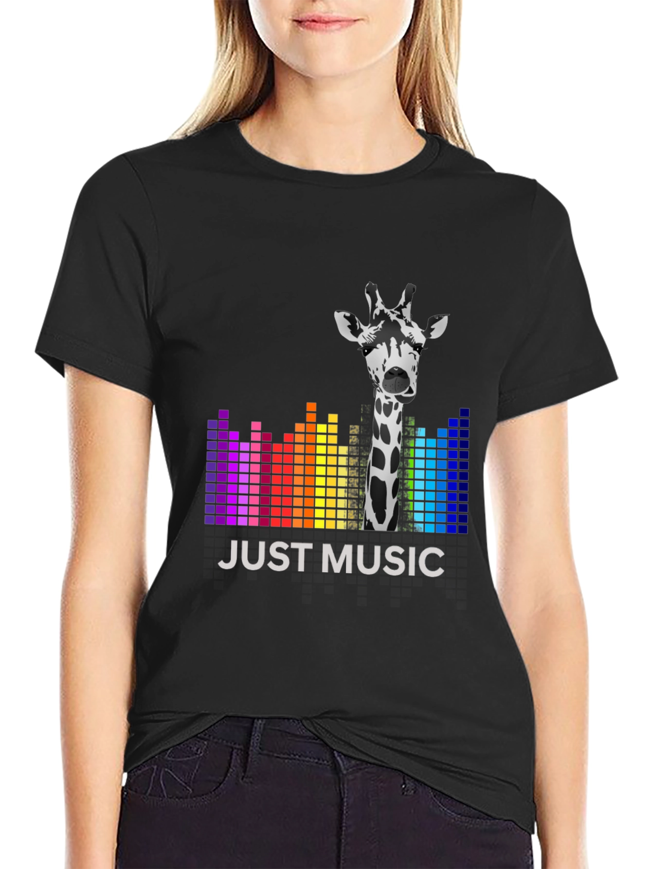 Just Music Giraffe Tee - Stylish Graphic T-Shirt