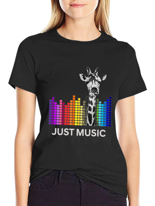 Just Music Giraffe Tee - Stylish Graphic T-Shirt