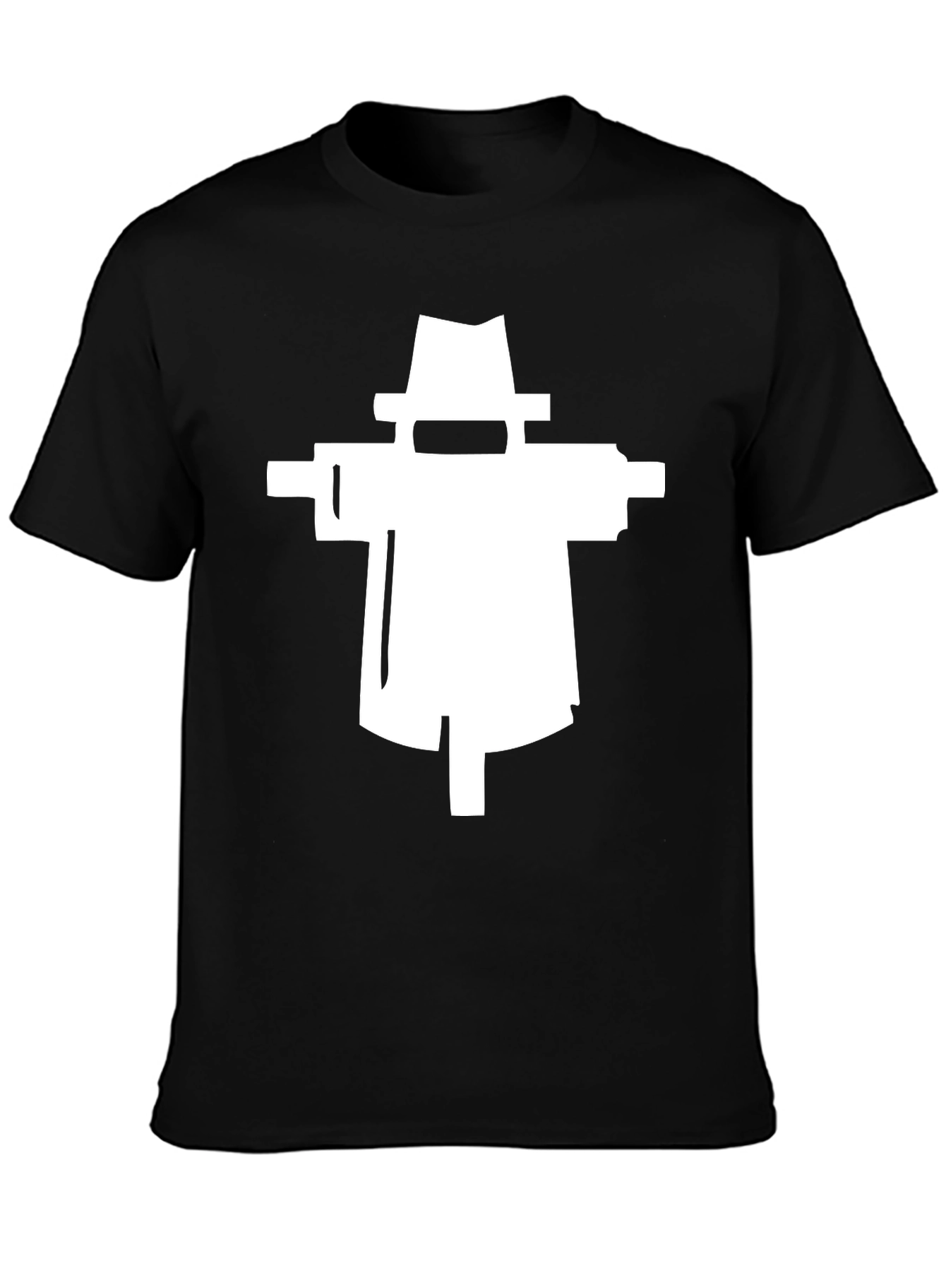 Modern Scarecrow Graphic Tee - Black