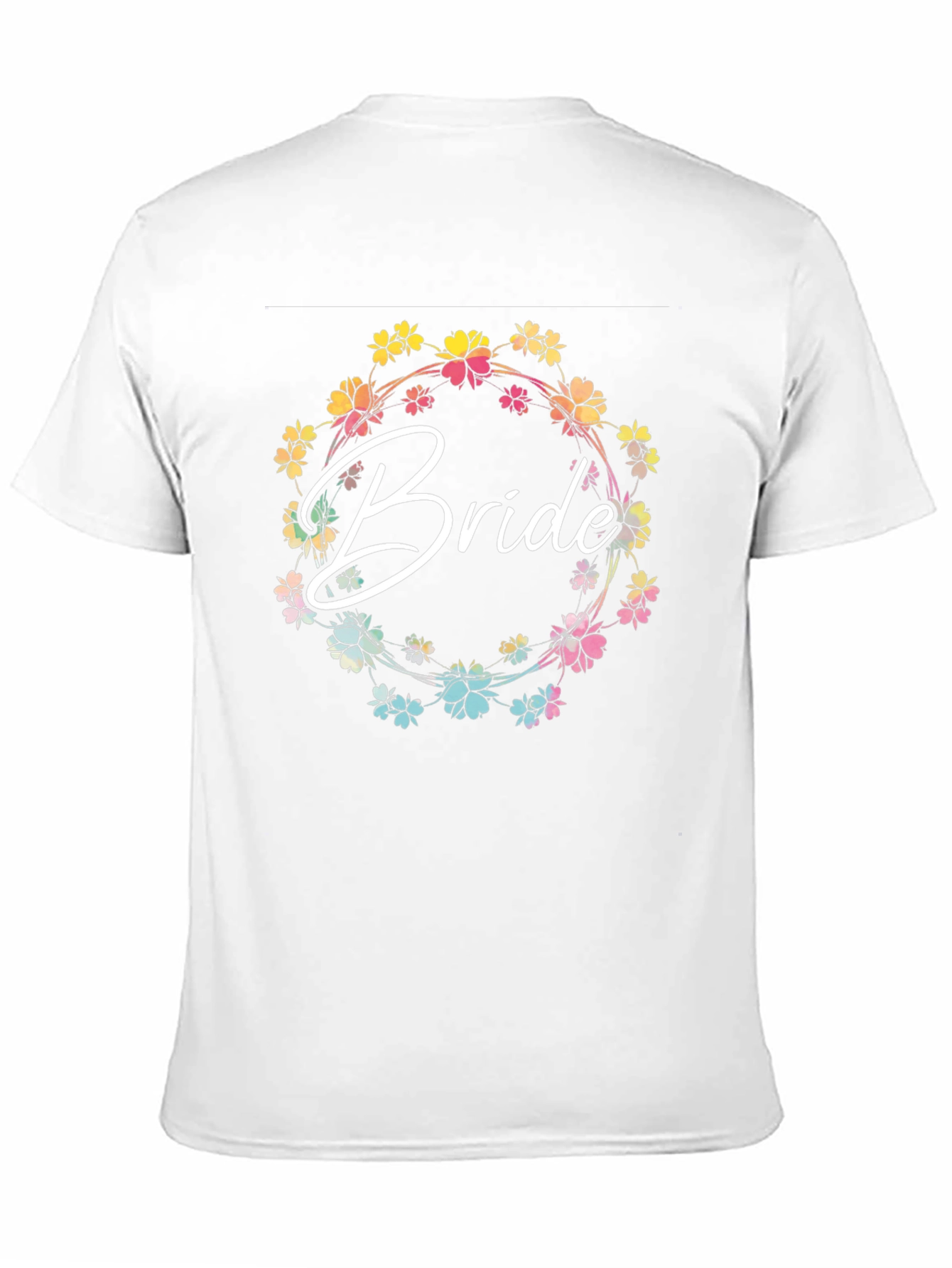 Bride Floral Wreath T-Shirt - Bridal Shower Tee