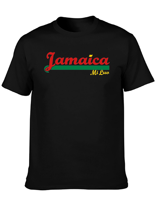 Jamaica Mi Luv Black Graphic Tee