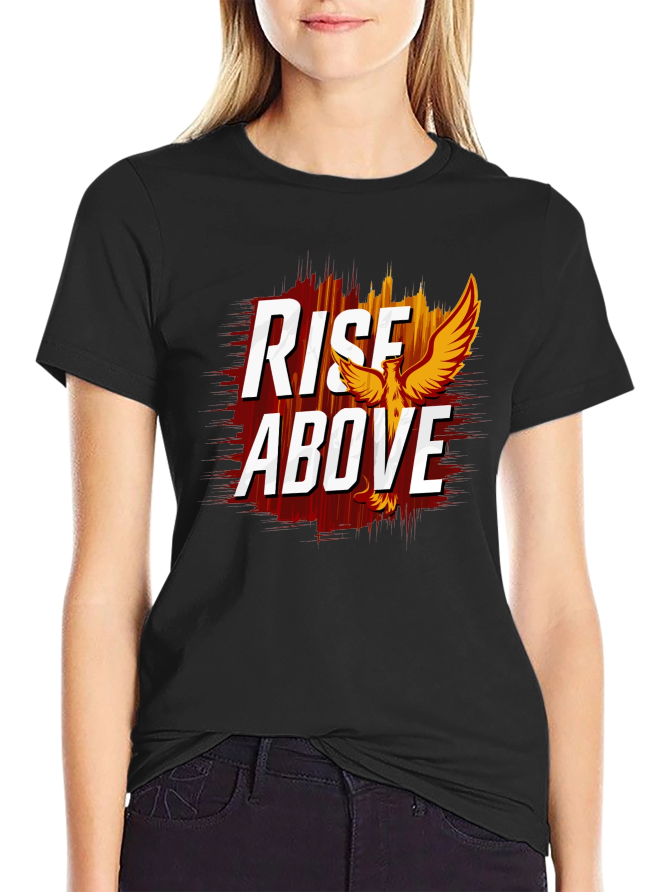 Rise Above Graphic Tee - Phoenix Design