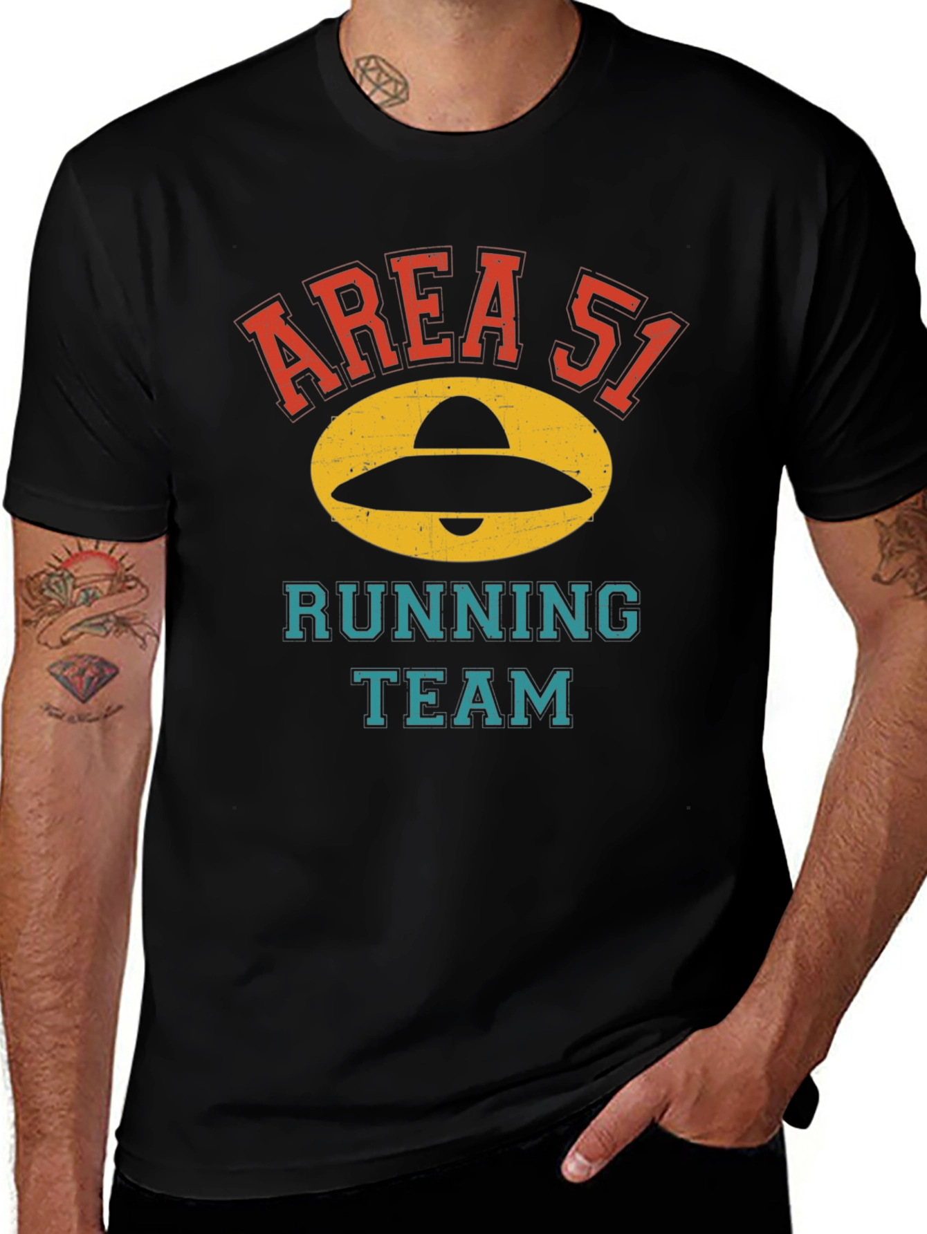Area 51 Running Team Black Graphic T-Shirt