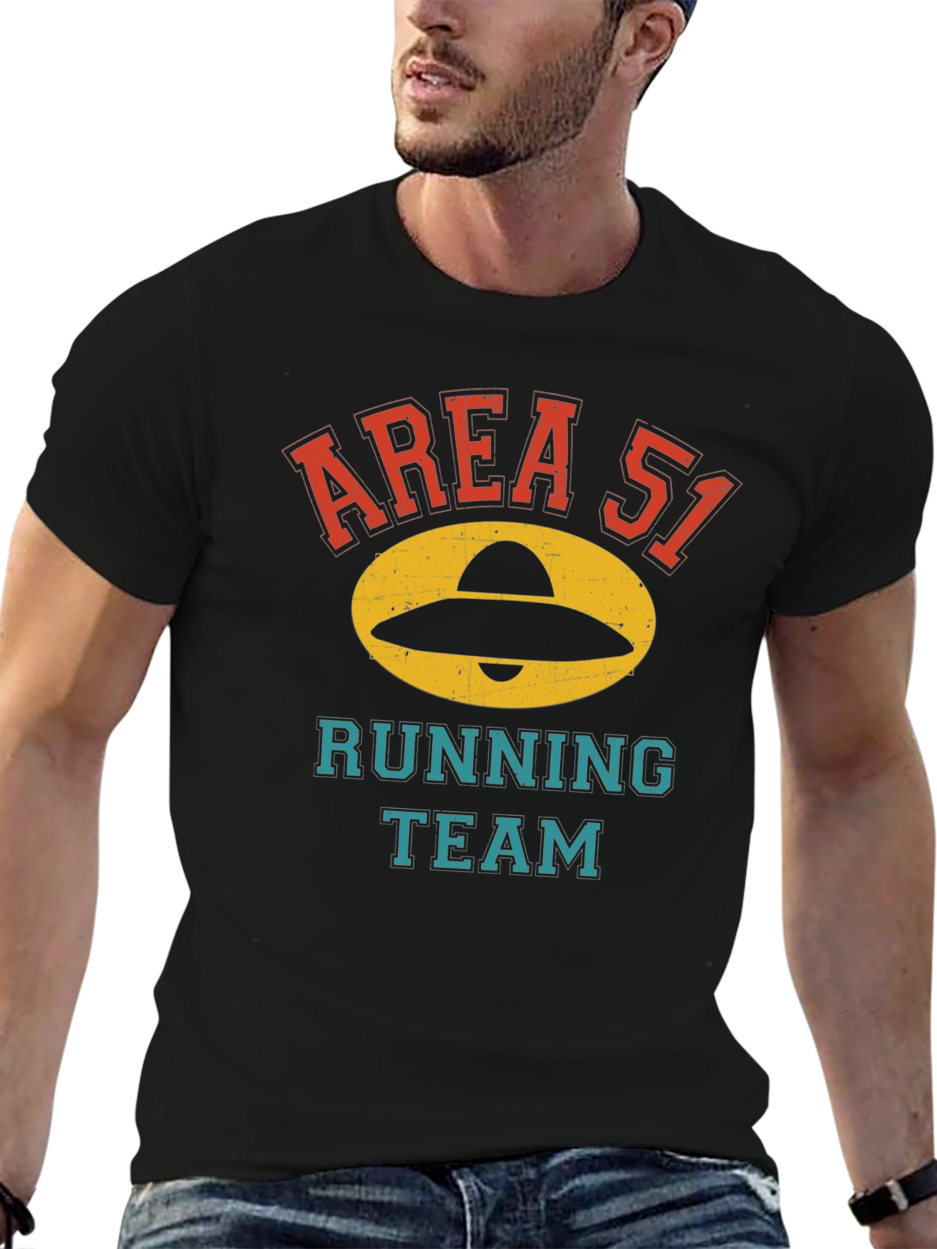 Area 51 Running Team Black Graphic T-Shirt