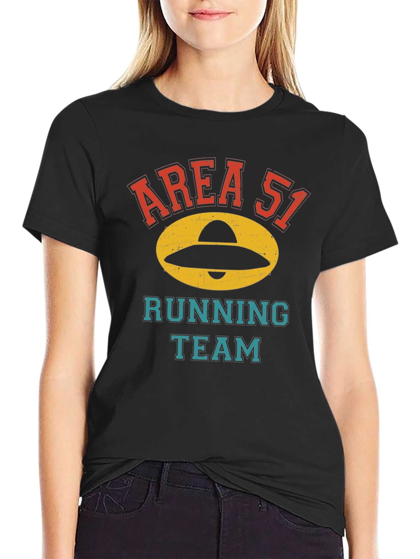 Area 51 Running Team Black Graphic T-Shirt