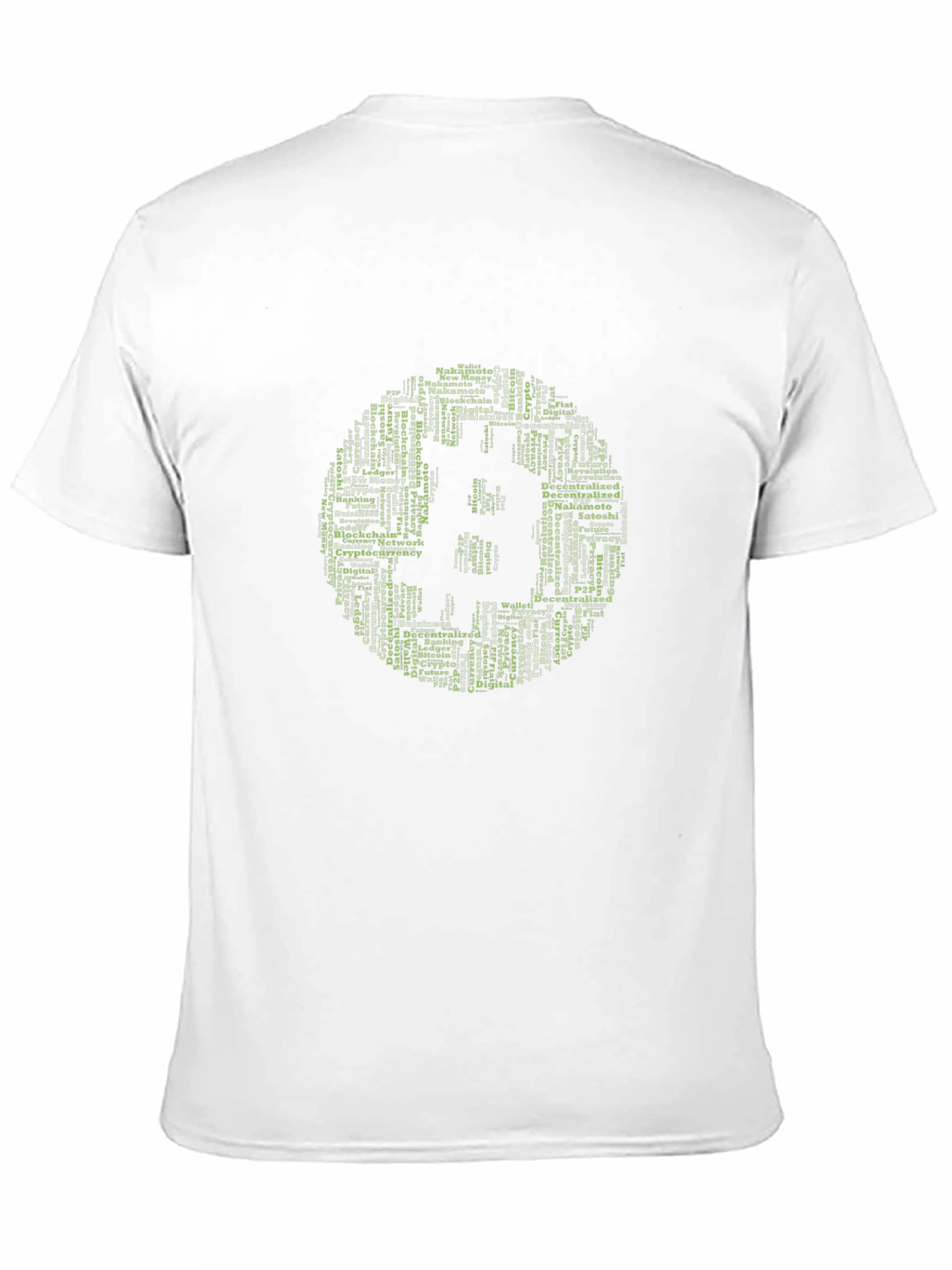 Bitcoin Crypto Word Art Graphic Tee - Black