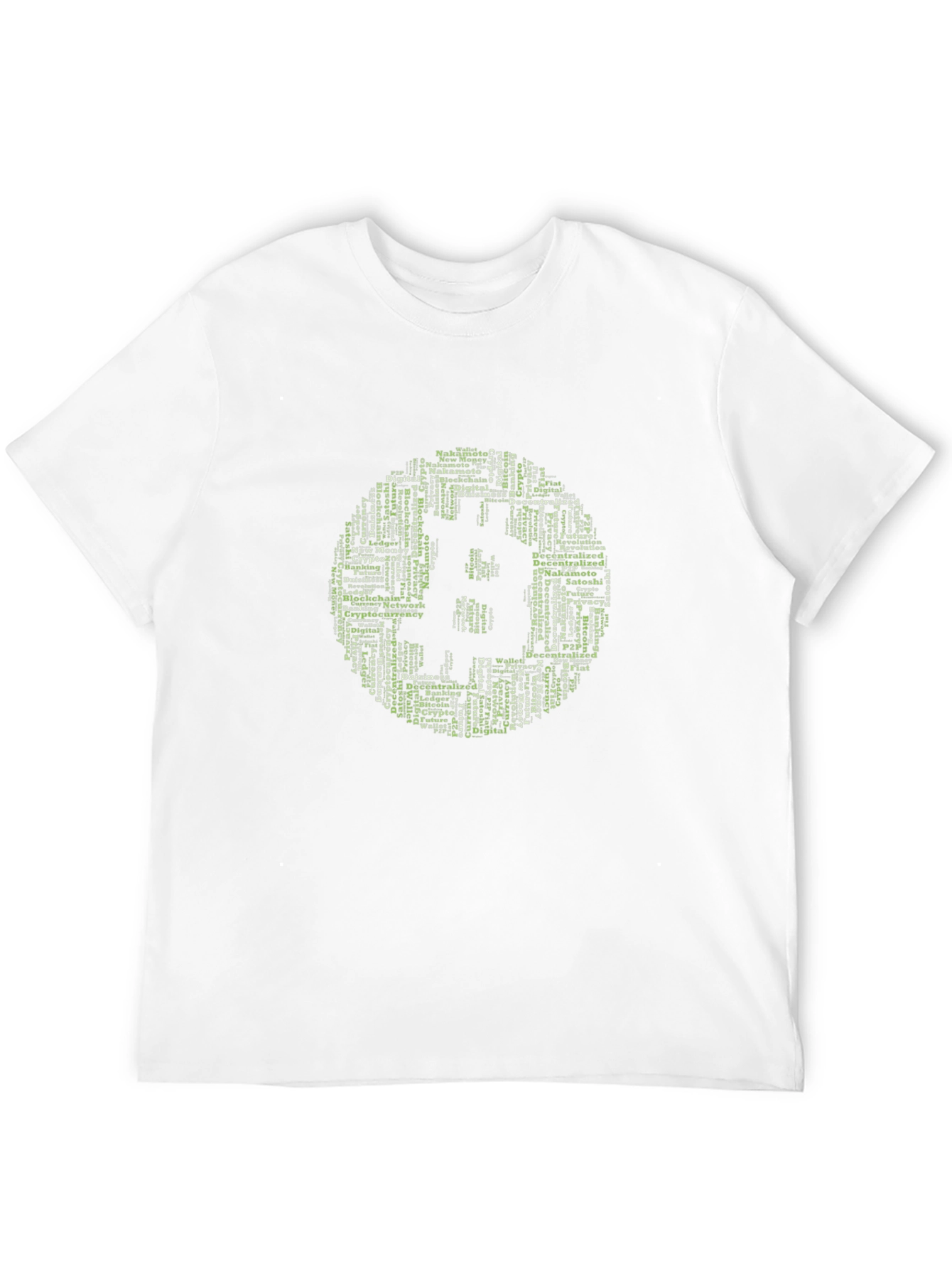 Bitcoin Crypto Word Art Graphic Tee - Black