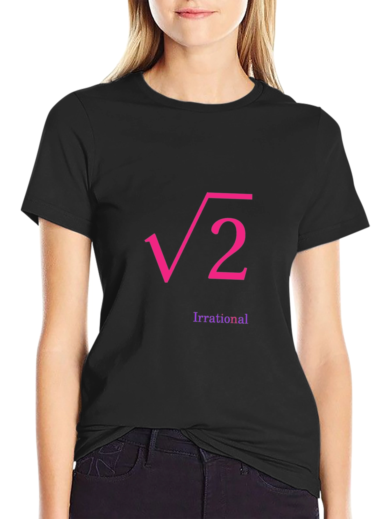 Irrational Root 2 Graphic Tee - Black