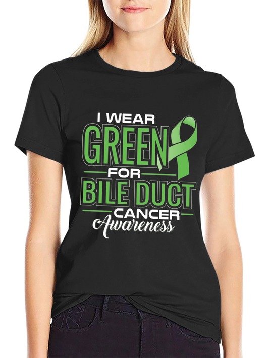 Green Bile Duct Cancer Awareness T-Shirt
