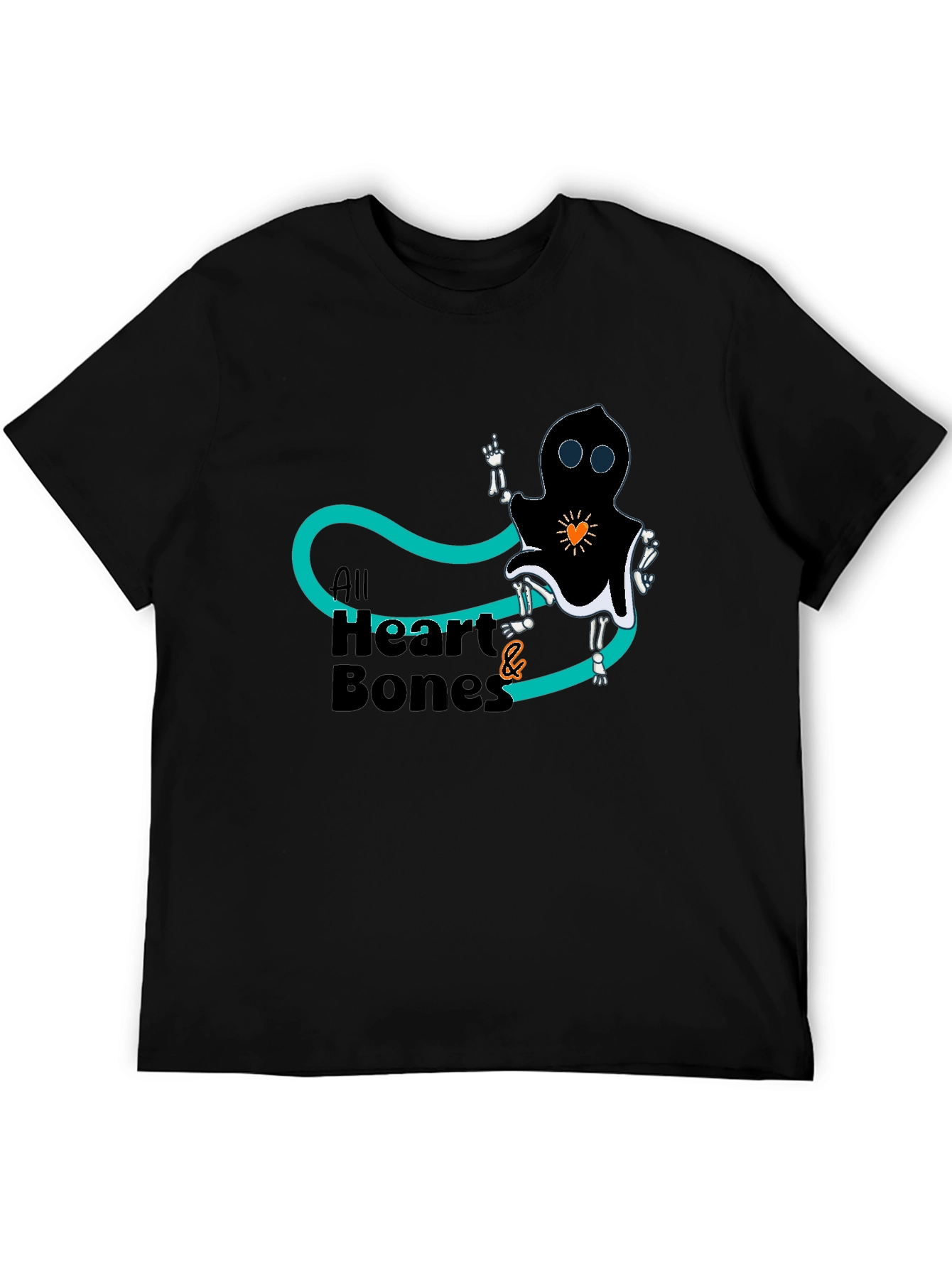 All Heart & Bones Graphic Tee - Black