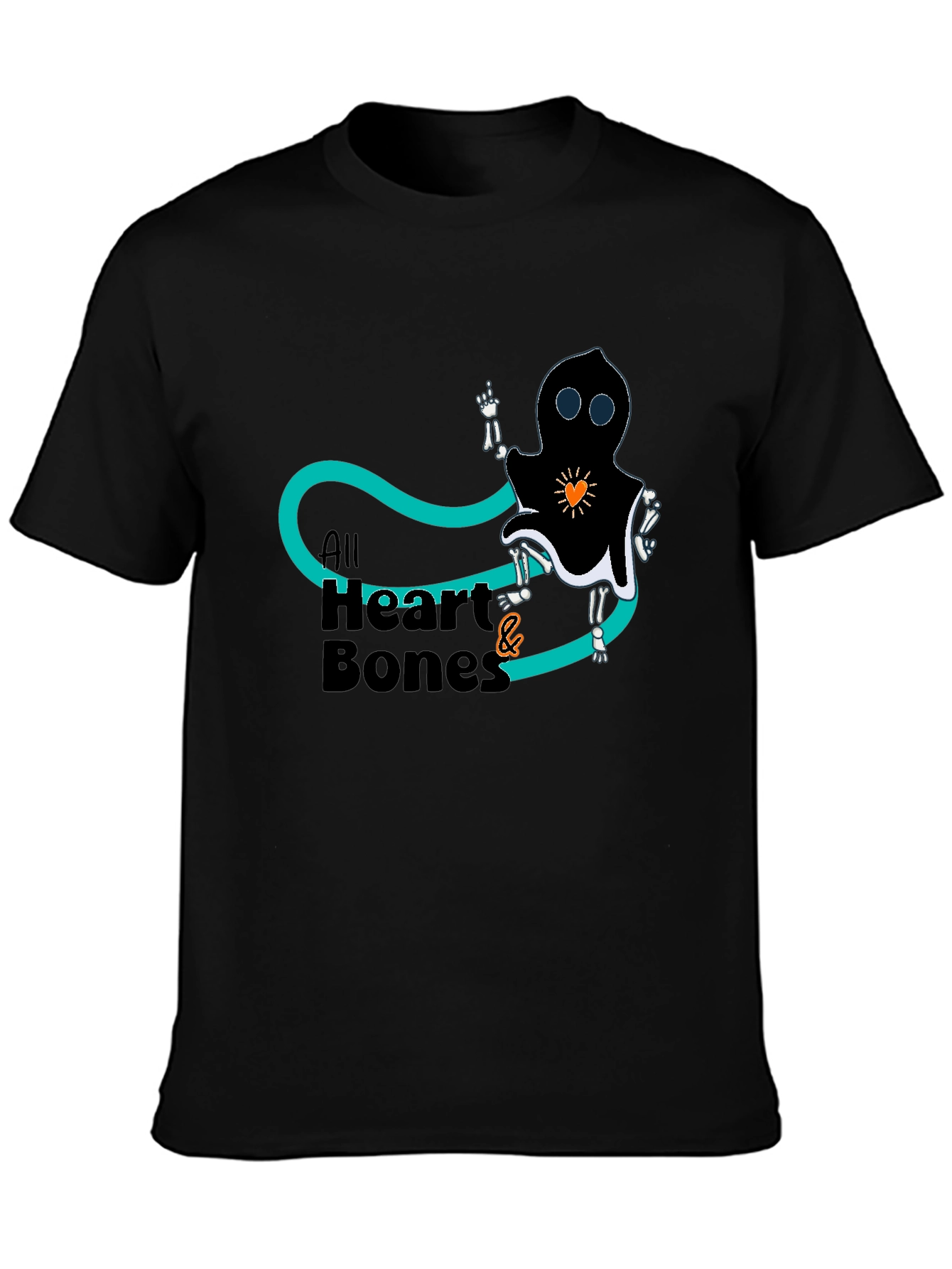 All Heart & Bones Graphic Tee - Black
