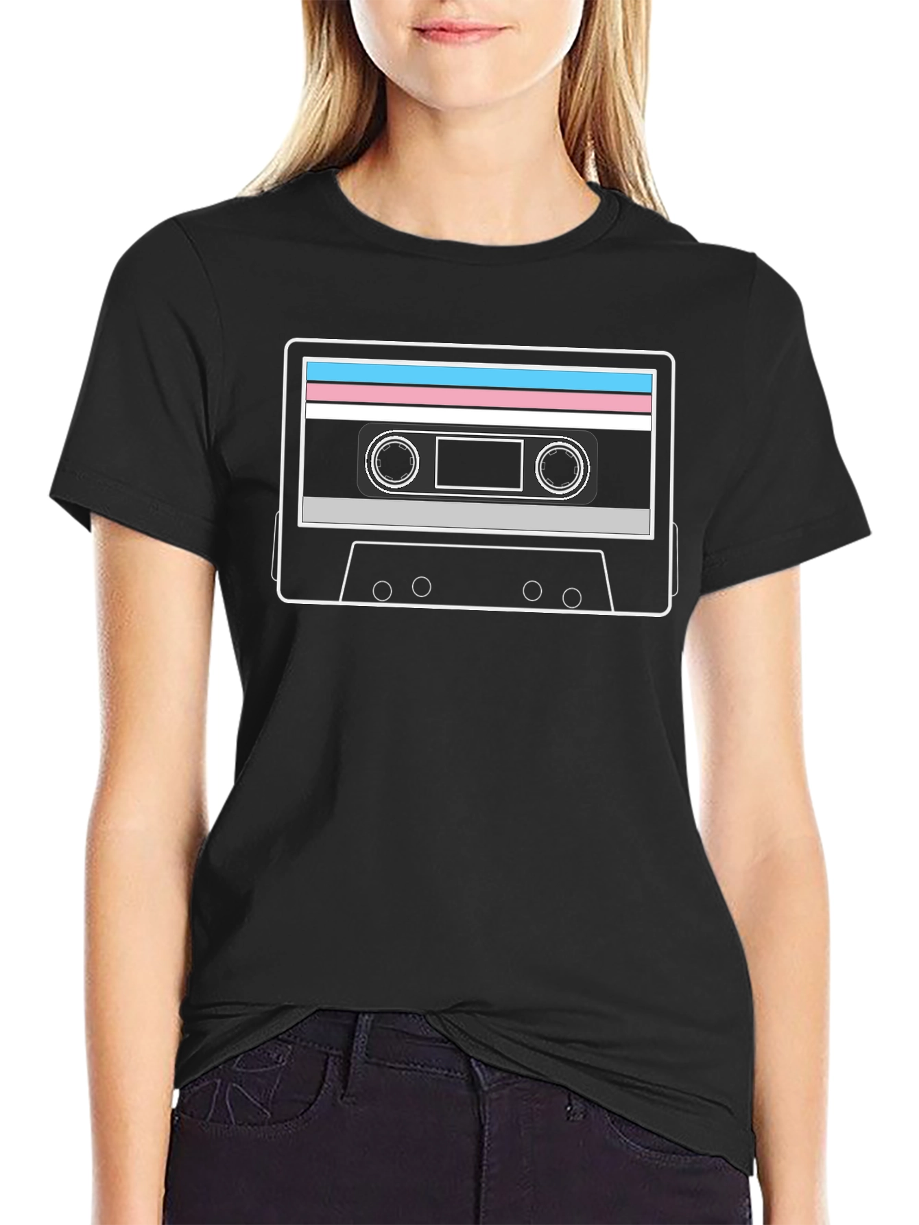 Retro Trans Pride Cassette Tape T-Shirt