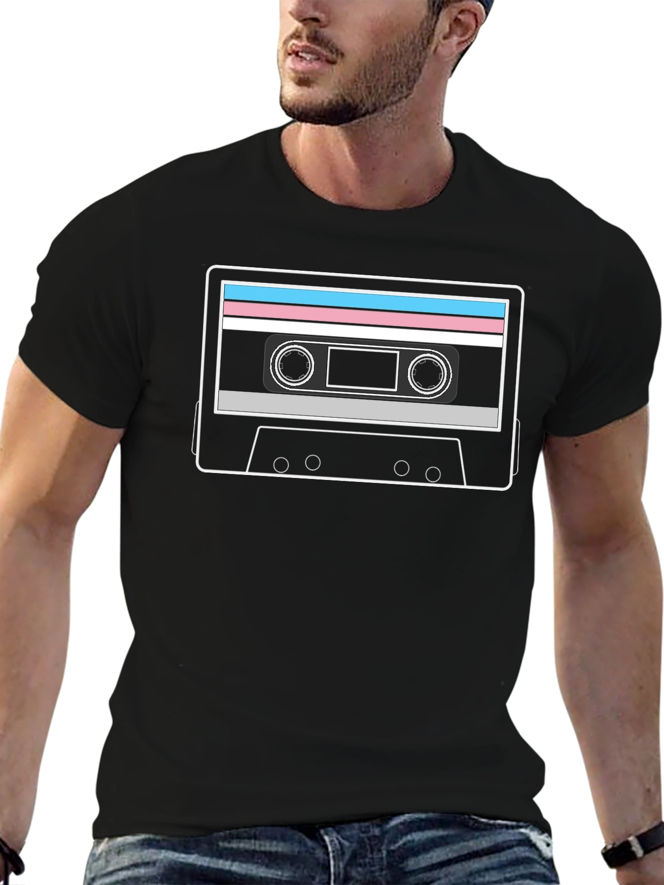Retro Trans Pride Cassette Tape T-Shirt