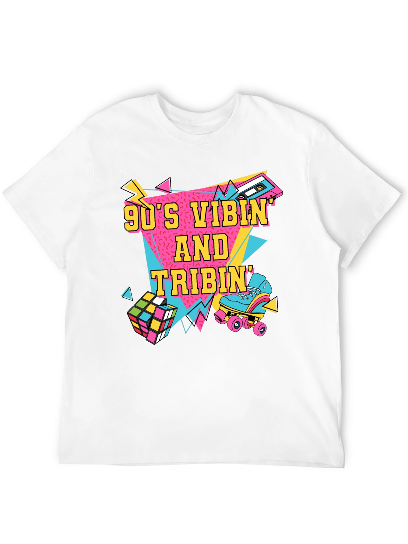 90s Vibin T-Shirt Retro Design Black