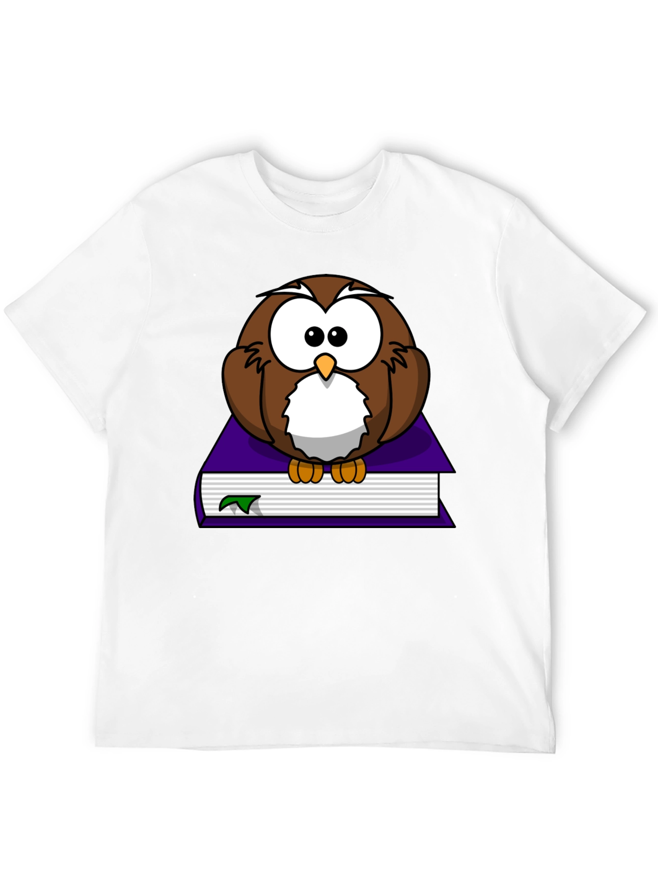 Owl on Book Graphic T-Shirt - Unisex Black Tee