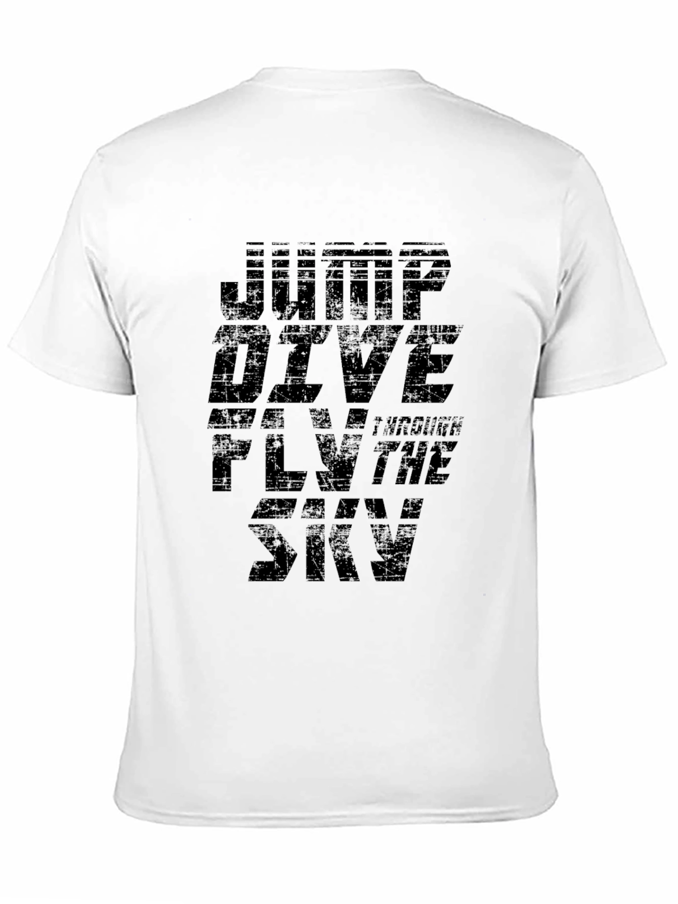 Jump Dive Fly Sky Black Graphic T-Shirt