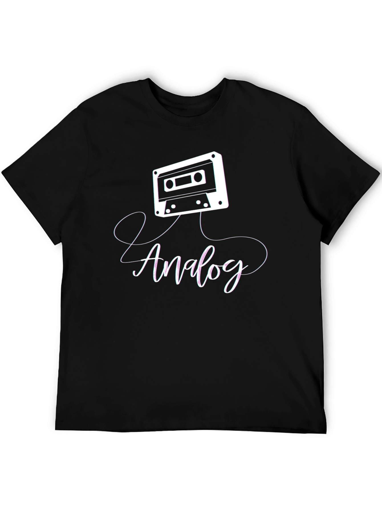 Analog Cassette Tape Graphic T-Shirt - Retro Music Tee