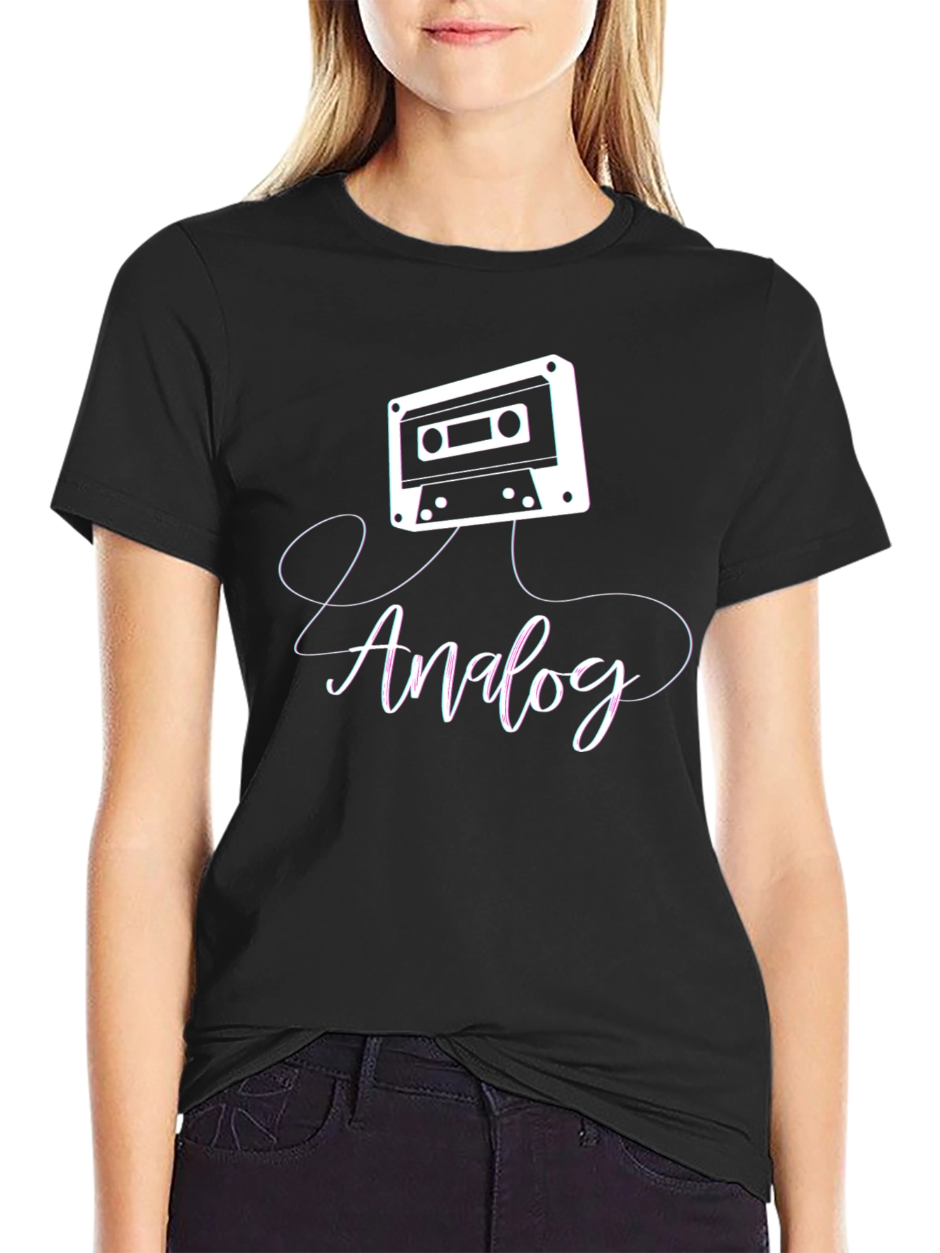 Analog Cassette Tape Graphic T-Shirt - Retro Music Tee