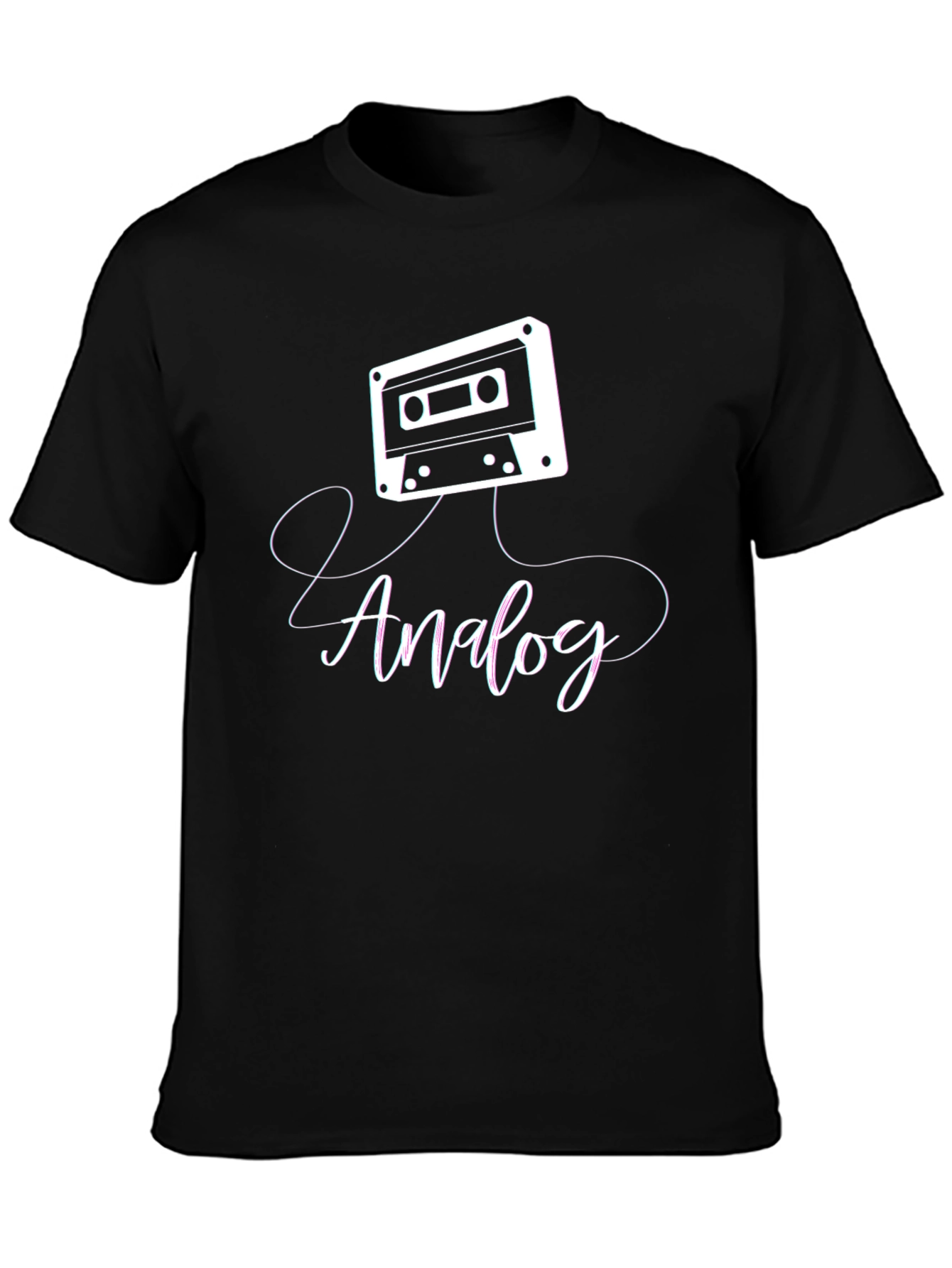 Analog Cassette Tape Graphic T-Shirt - Retro Music Tee