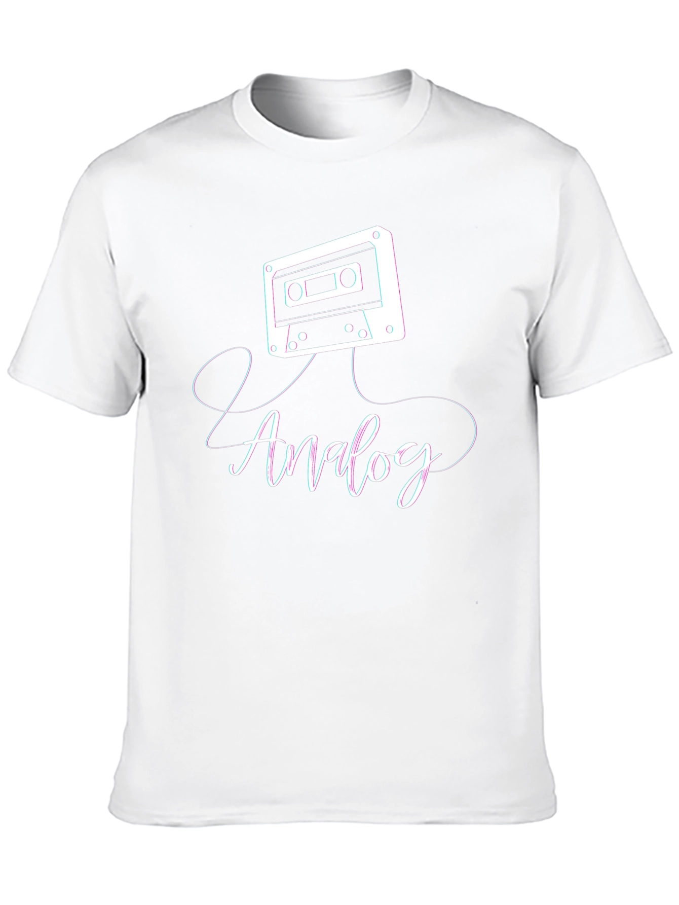 Analog Cassette Tape Graphic T-Shirt - Retro Music Tee