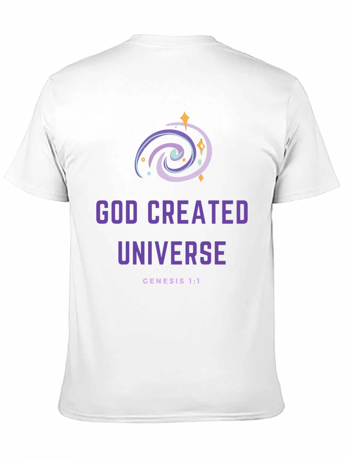 God Created Universe Black T-Shirt