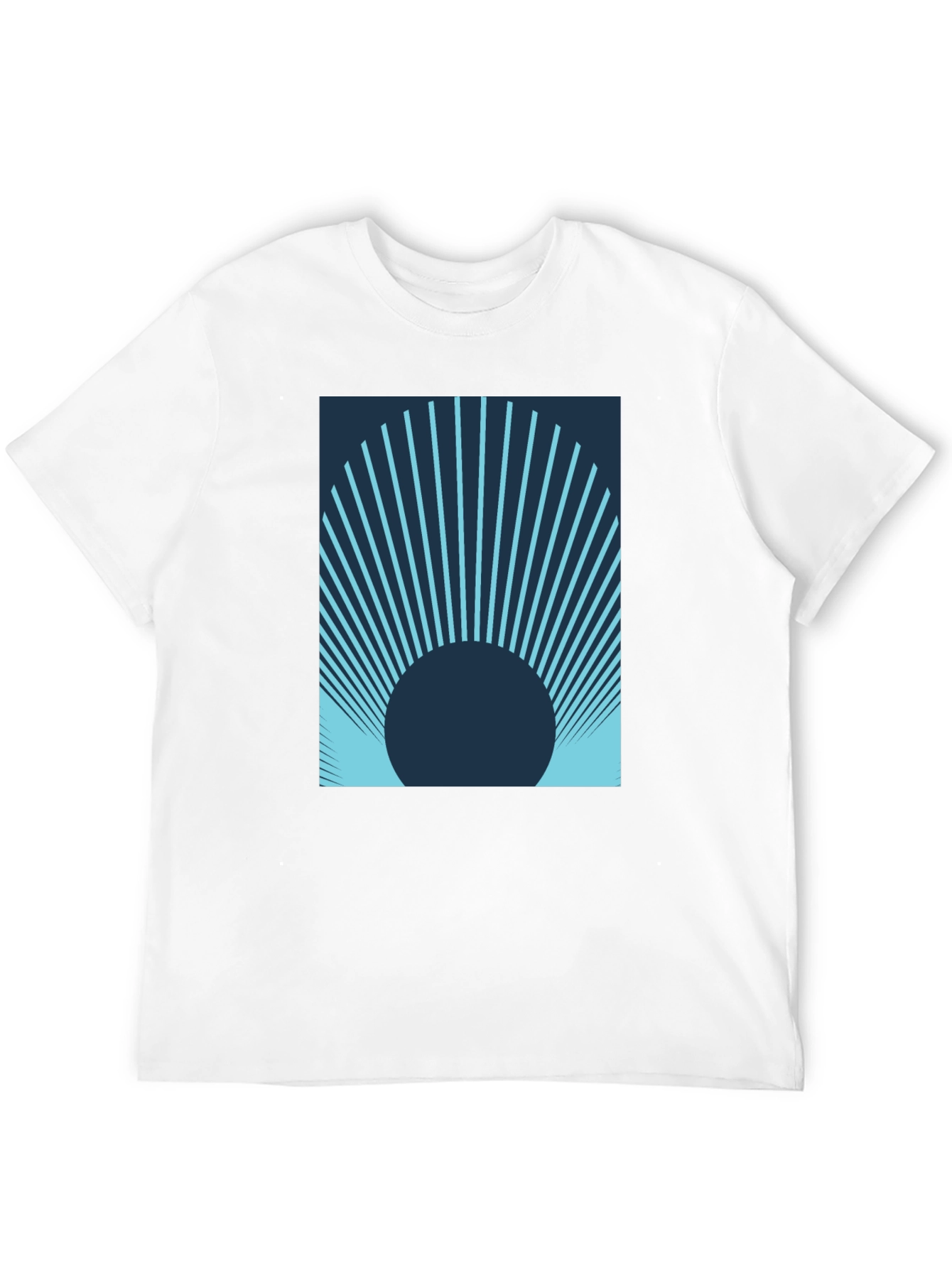 Abstract Sunrise Black T-Shirt