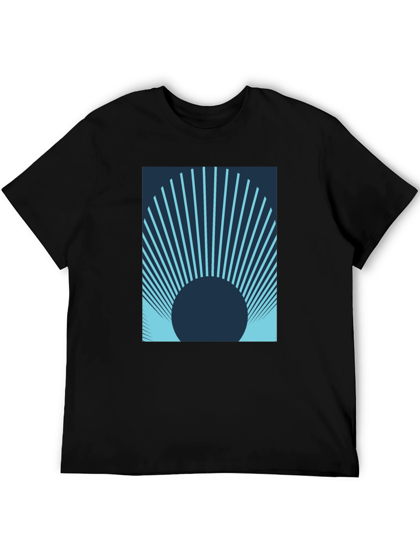 Abstract Sunrise Black T-Shirt