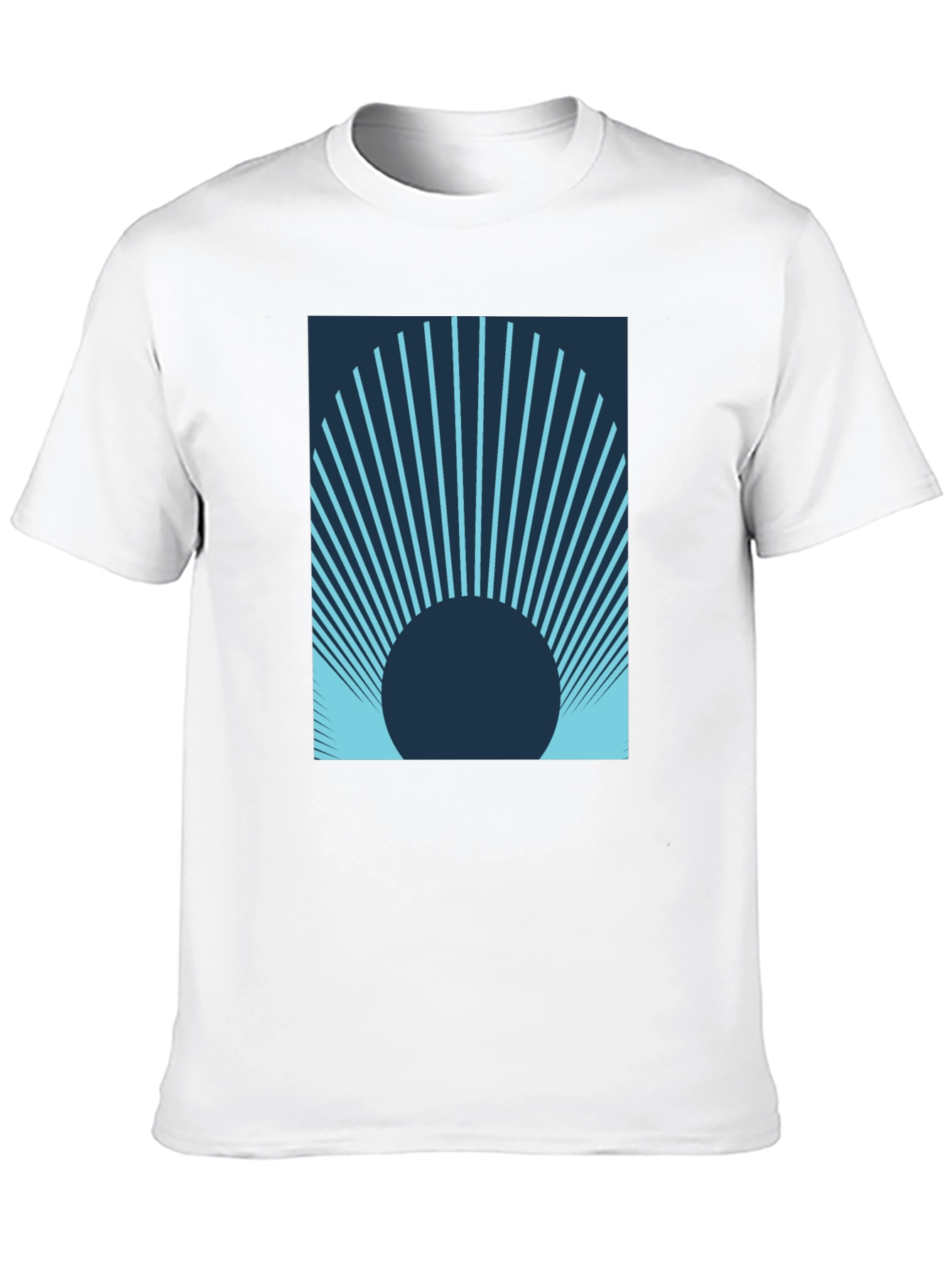 Abstract Sunrise Black T-Shirt