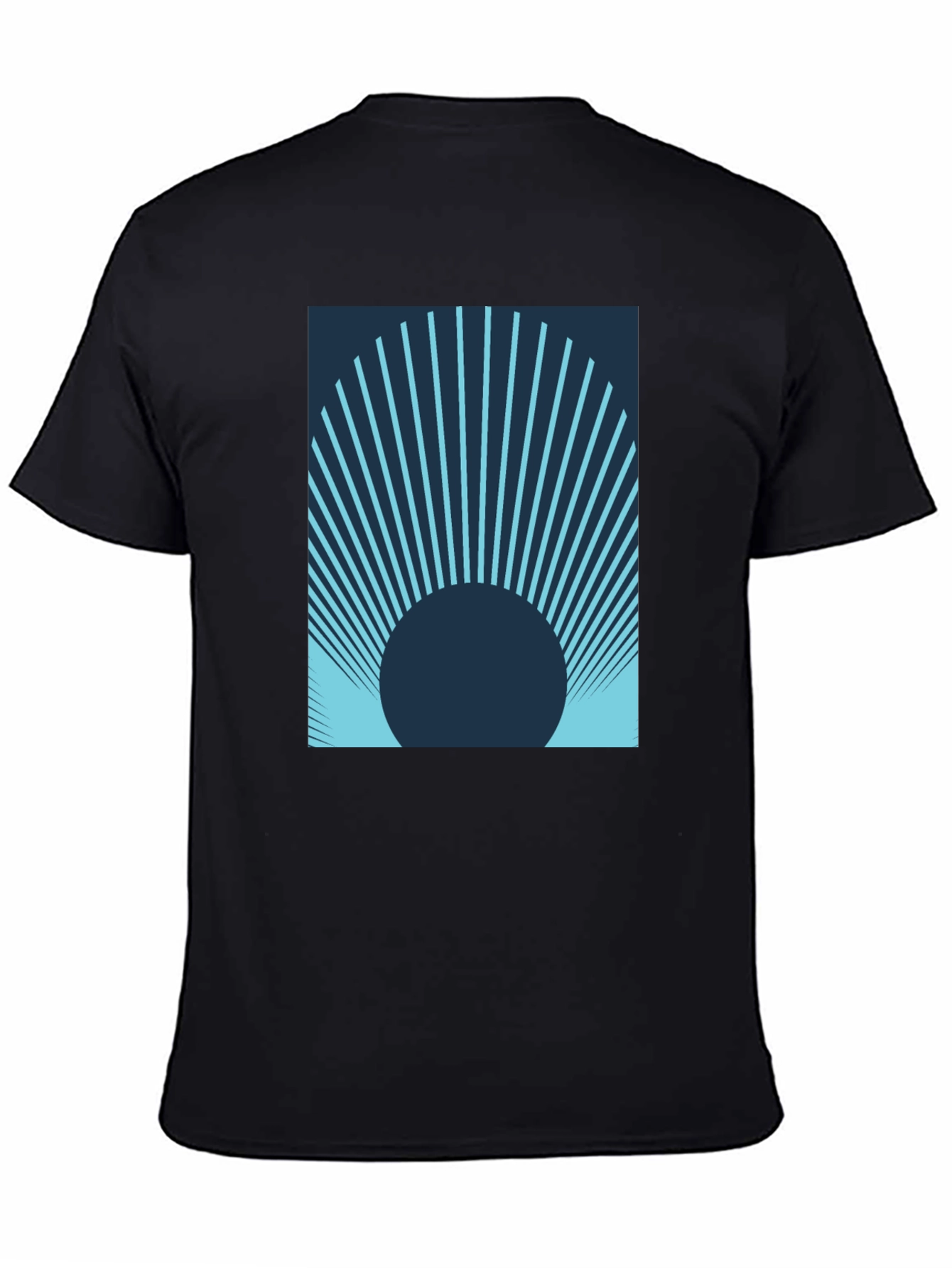 Abstract Sunrise Black T-Shirt