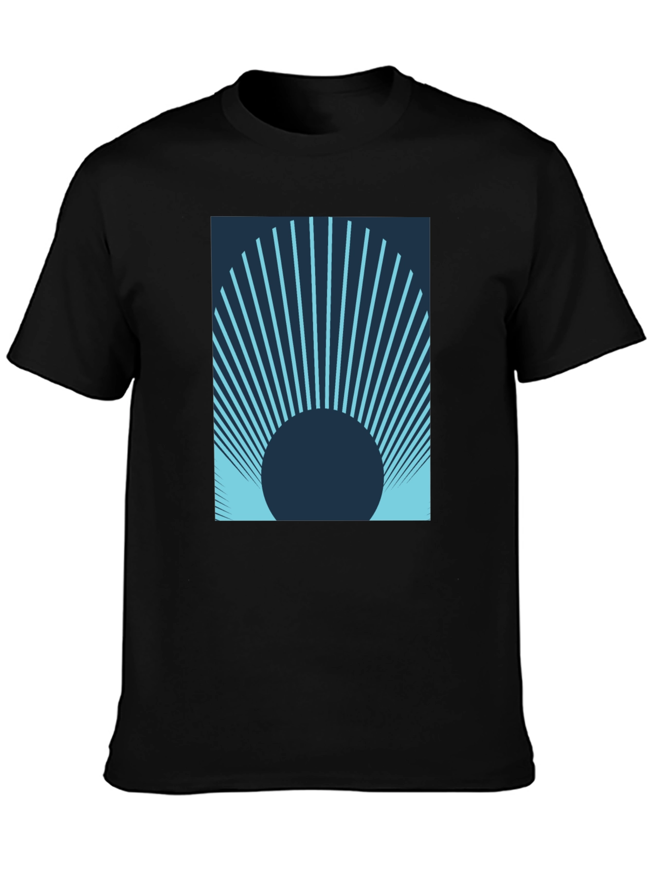 Abstract Sunrise Black T-Shirt