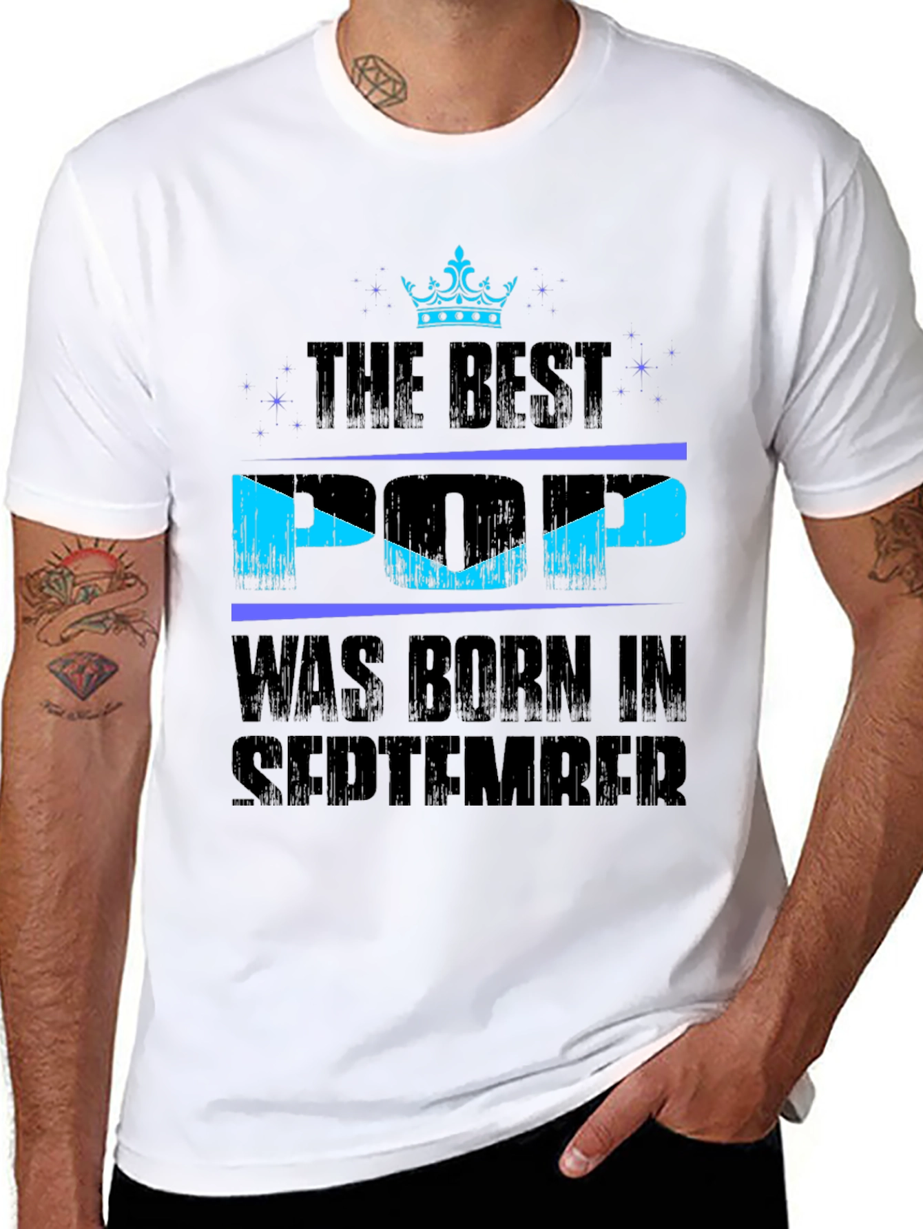 Best Pop Born in September Black T-Shirt