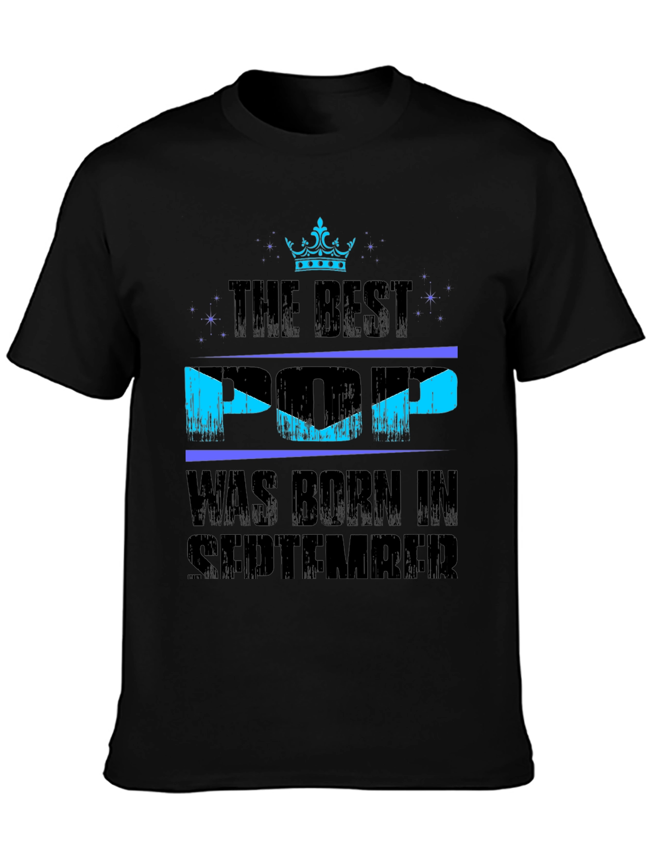 Best Pop Born in September Black T-Shirt