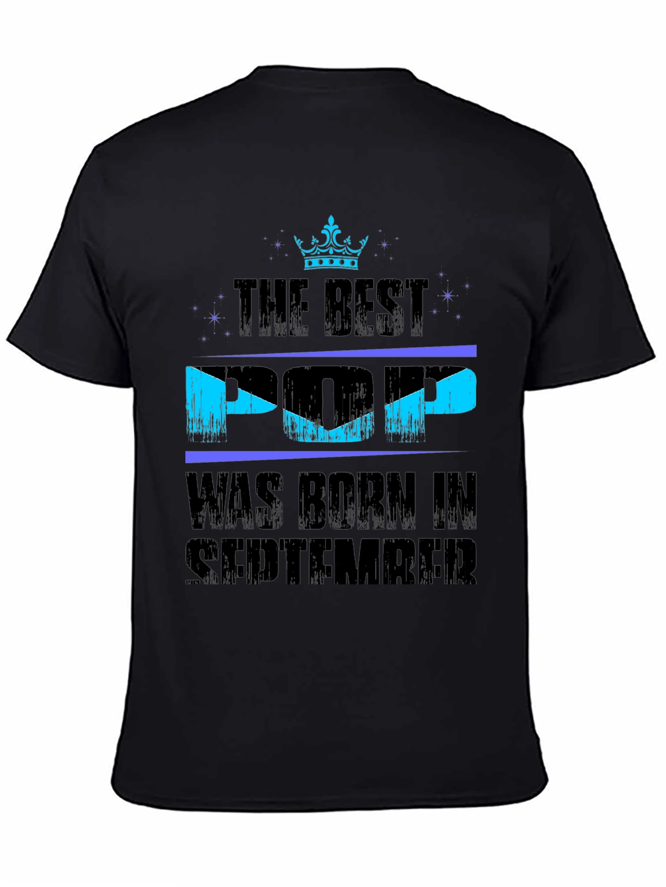Best Pop Born in September Black T-Shirt
