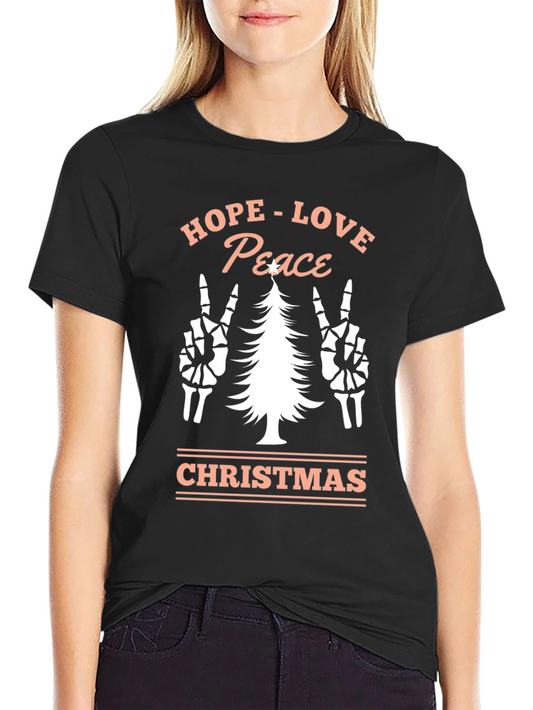 Hope Love Peace Christmas T-Shirt