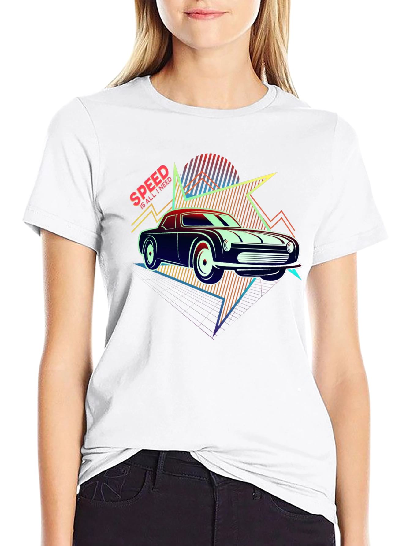 Retro Speed Car Graphic T-Shirt