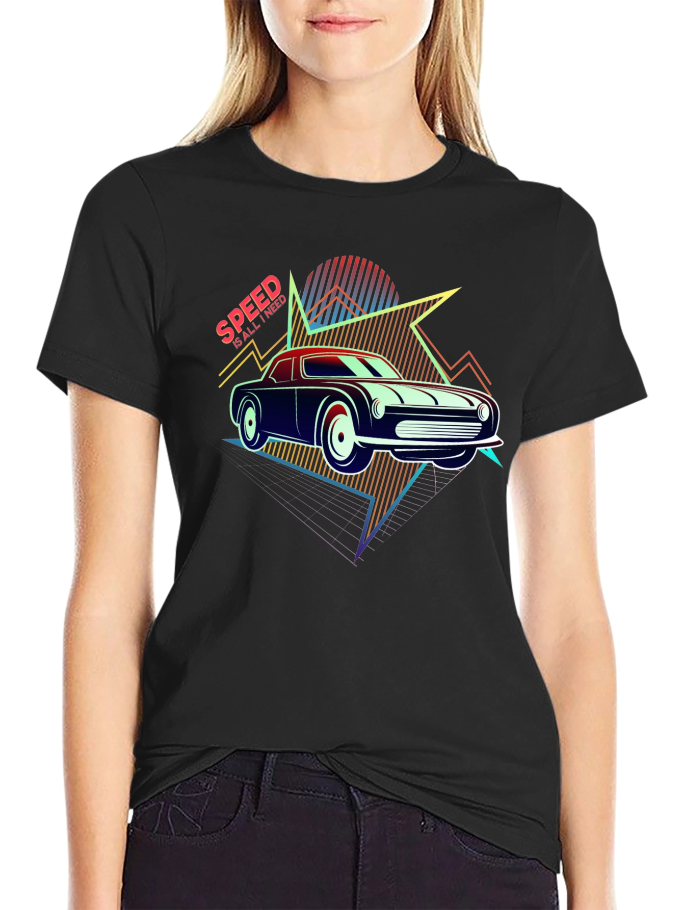 Retro Speed Car Graphic T-Shirt