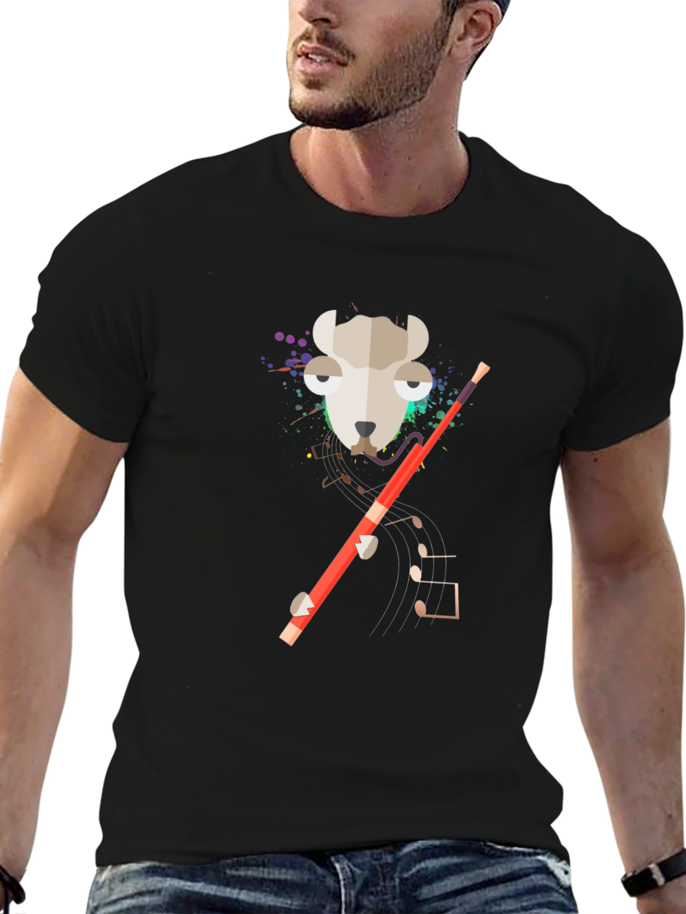 Musical Sheep T-Shirt - Quirky Graphic Tee