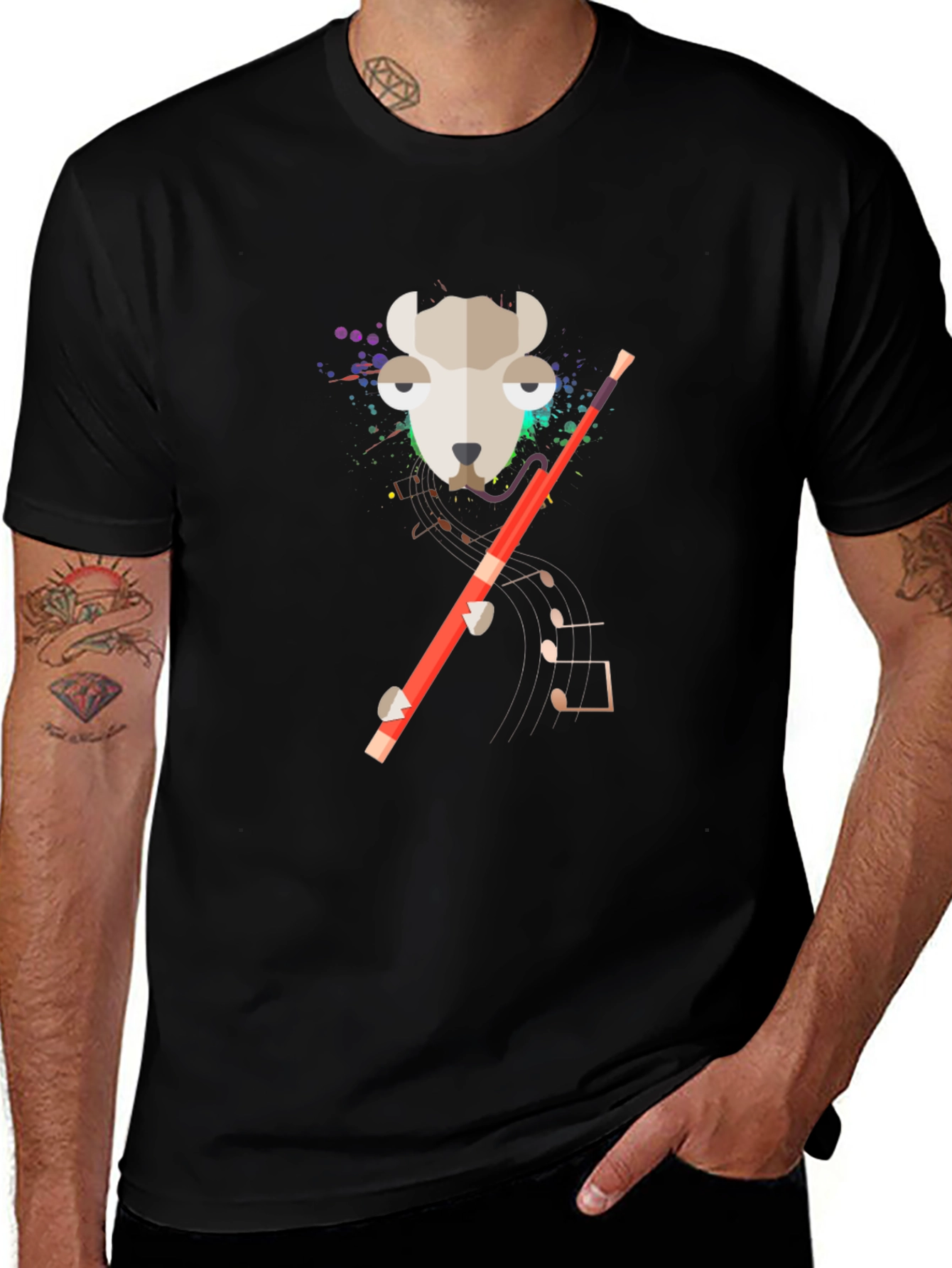 Musical Sheep T-Shirt - Quirky Graphic Tee