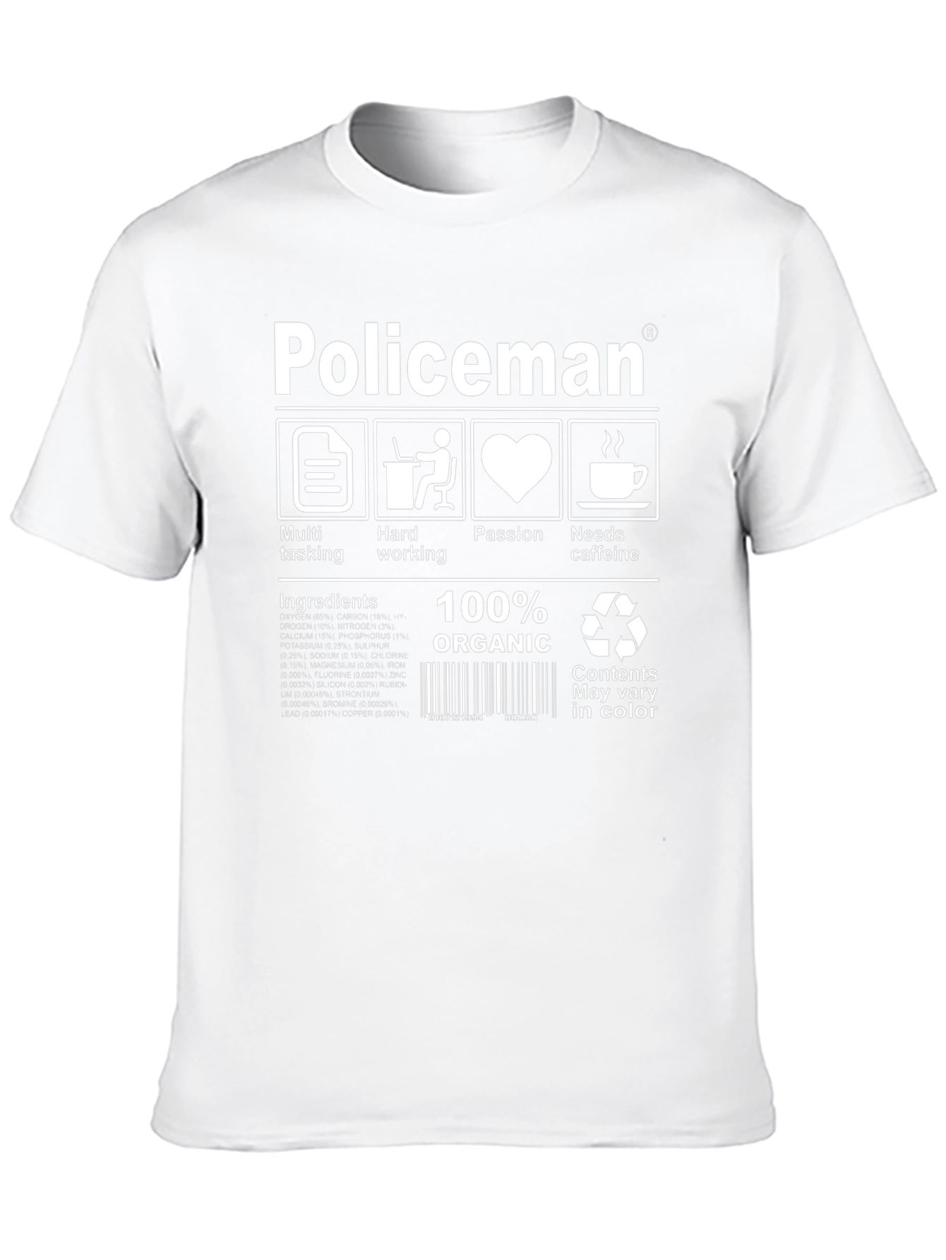 Policeman Ingredient T-Shirt: Multi-Tasking & Passion!
