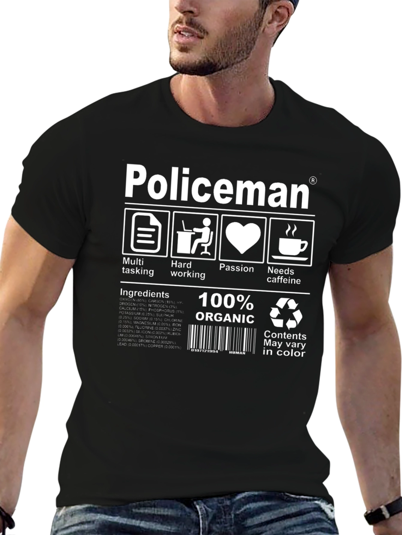 Policeman Ingredient T-Shirt: Multi-Tasking & Passion!
