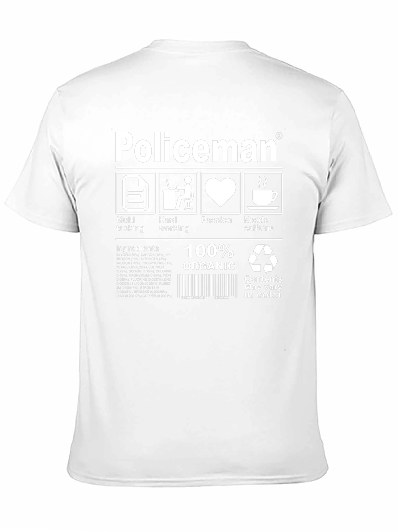 Policeman Ingredient T-Shirt: Multi-Tasking & Passion!