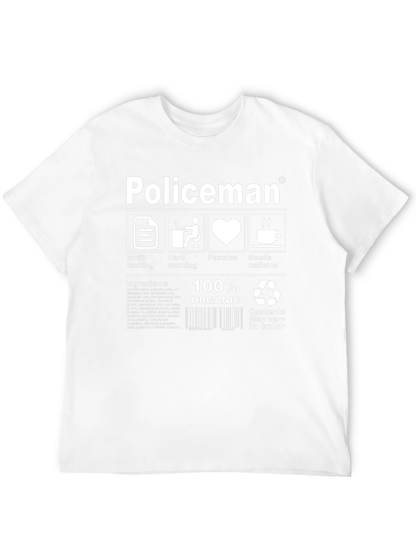 Policeman Ingredient T-Shirt: Multi-Tasking & Passion!