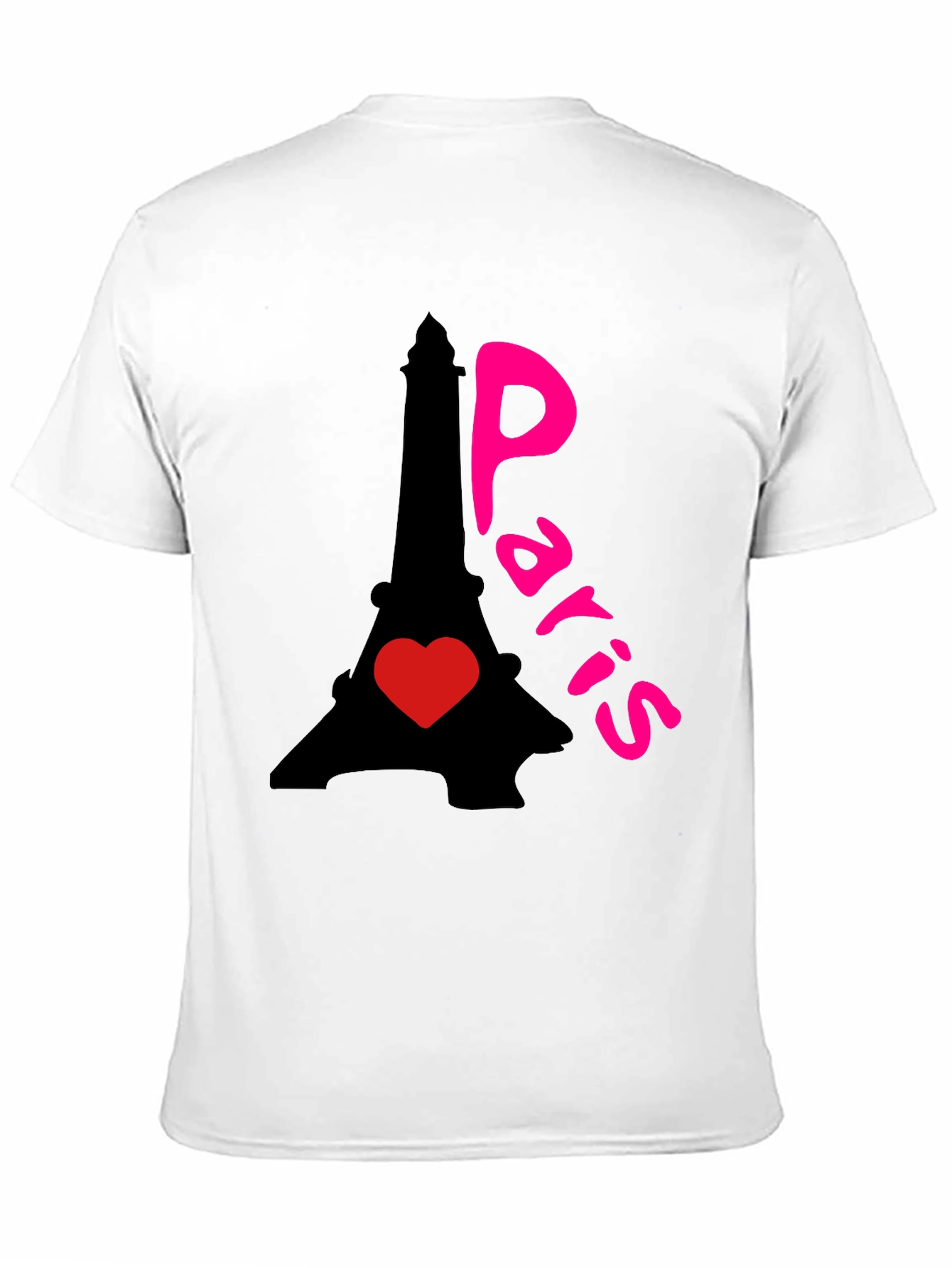 Paris Eiffel Tower Heart Graphic T-Shirt