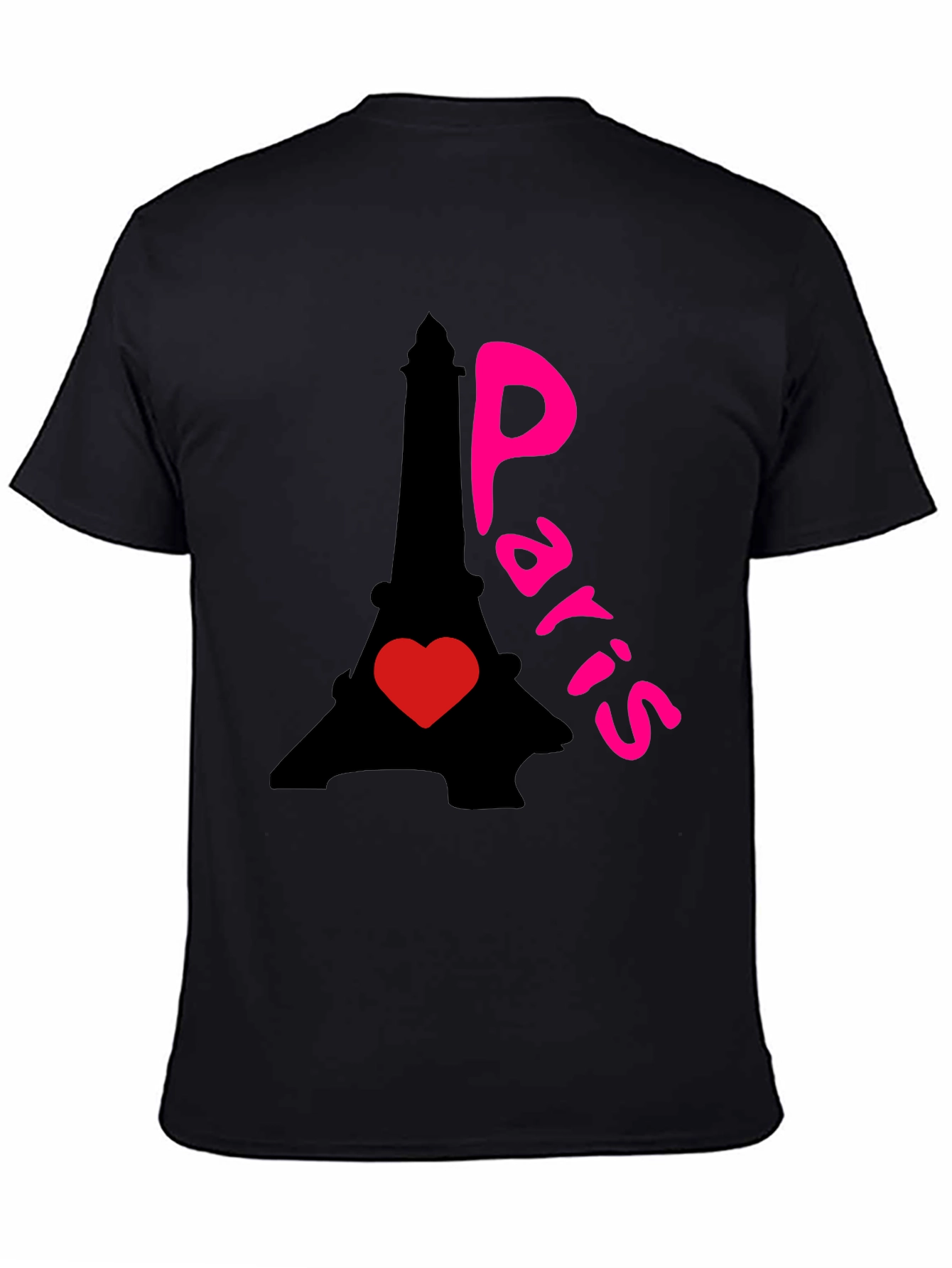 Paris Eiffel Tower Heart Graphic T-Shirt
