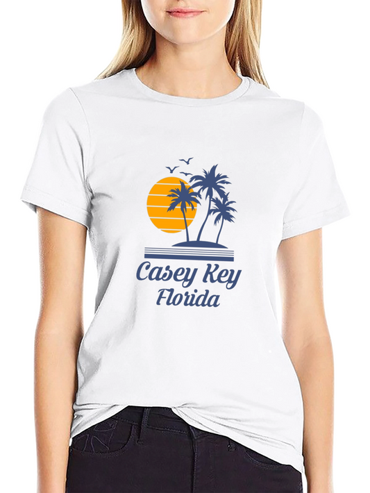 Casey Key Florida Palm Tree Sunset T-Shirt